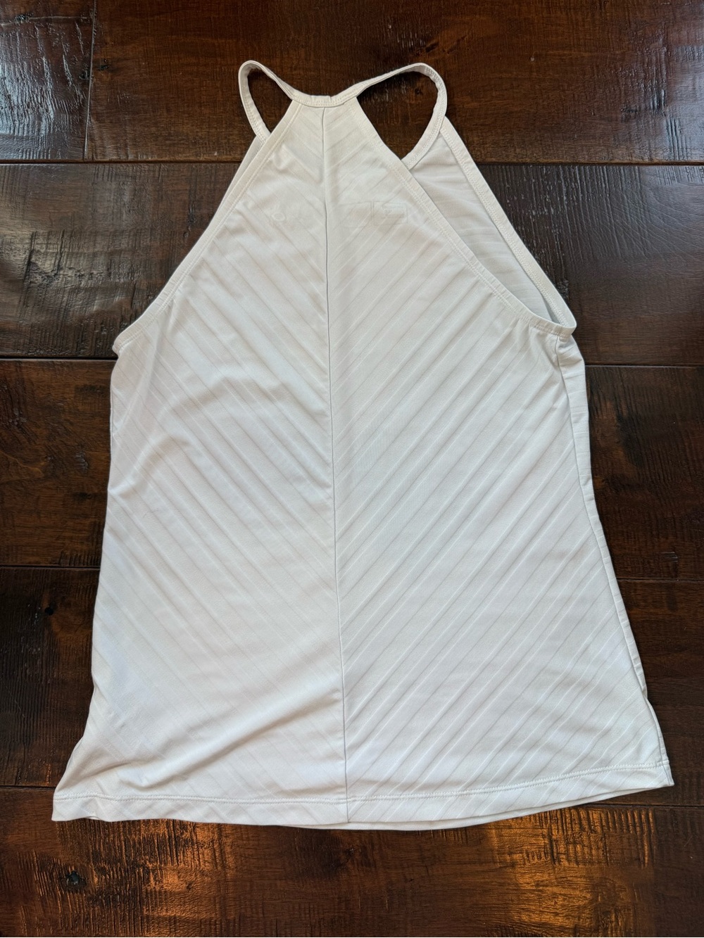 White High-Neck Racerback Tank Top - Picture 2 of 3
